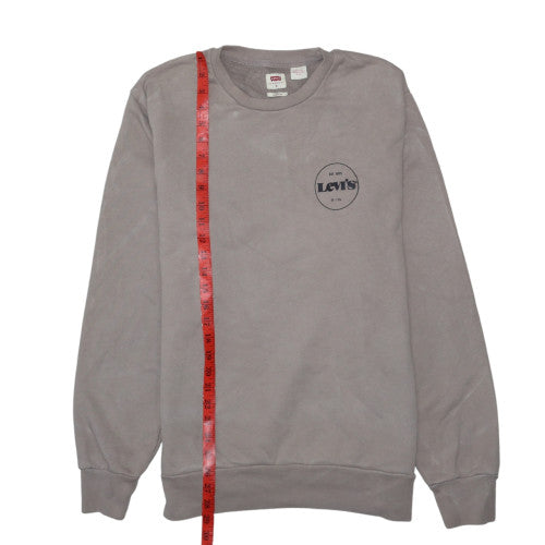 Levi's Men's Grey Crew Neck Pullover Sweatshirt M Standard Fit