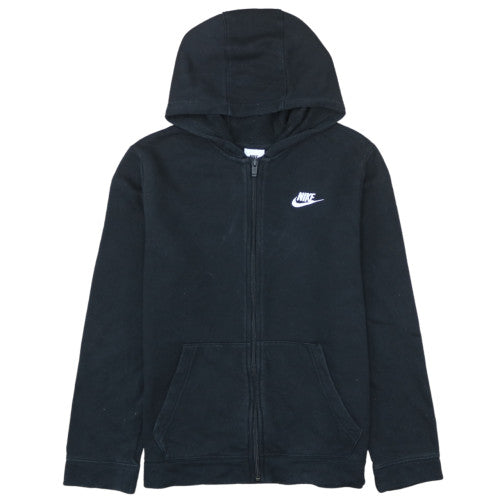 Nike Boys Black Full Zip Hoodie XL 158-170cm Fleece Sweatshirt