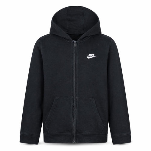 Nike Boys Black Full Zip Hoodie XL 158-170cm Fleece Sweatshirt