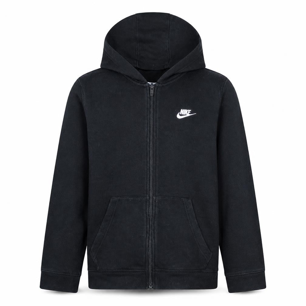 Nike Boys Black Full Zip Hoodie XL 158-170cm Fleece Sweatshirt