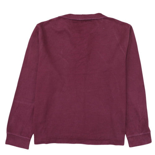 Ralph Lauren Men's Red Cotton 1/2 Zip Collared Top Size M