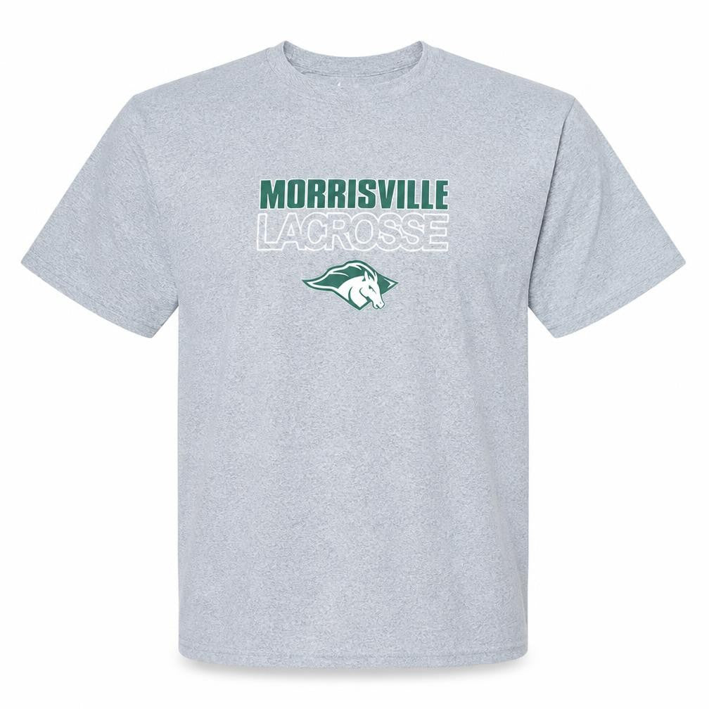 Nike Men's Grey Morrisville Lacrosse Athletic Fit T-Shirt XXL