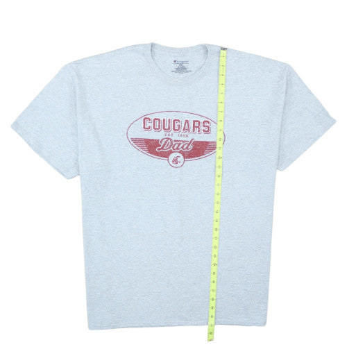 Champion Men's Grey Cougars Dad Graphic Short Sleeve T-Shirt XXL