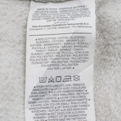 Nike Mens Grey Crew Neck Pullover Sweatshirt M Regular Fit Logo