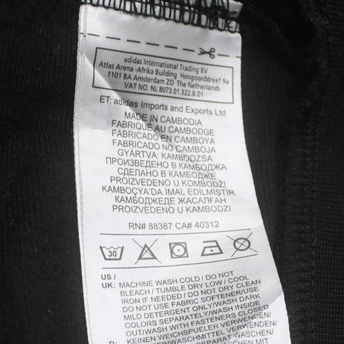 Adidas Men's Black XL Track Jacket Full Zip Activewear