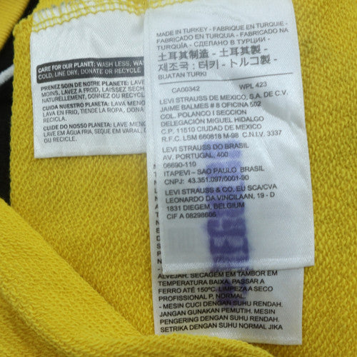 Levi's Men's Yellow Graphic Crew Neck Pullover Sweatshirt M