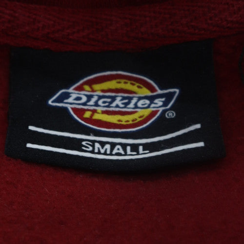 Dickies Men's Red Pullover Hoodie Small Graphic Fleece Sweatshirt