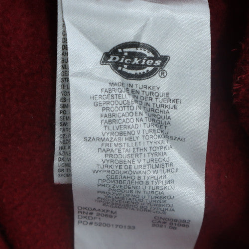 Dickies Men's Red Pullover Hoodie Small Graphic Fleece Sweatshirt