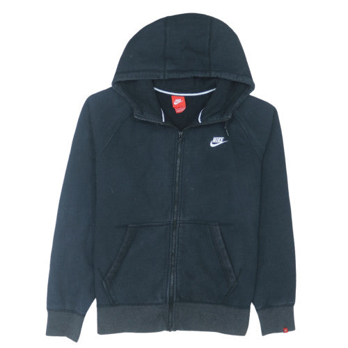 Nike Men's Black Full Zip Fleece Hoodie L Regular Fit
