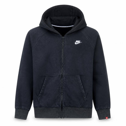 Nike Men's Black Full Zip Fleece Hoodie L Regular Fit