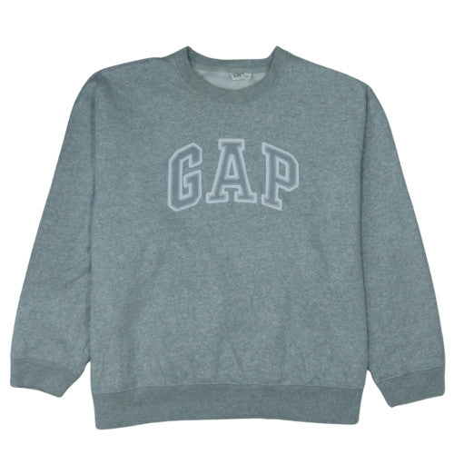 GAP Mens Grey XXL Crew Neck Pullover Sweatshirt Cotton Blend