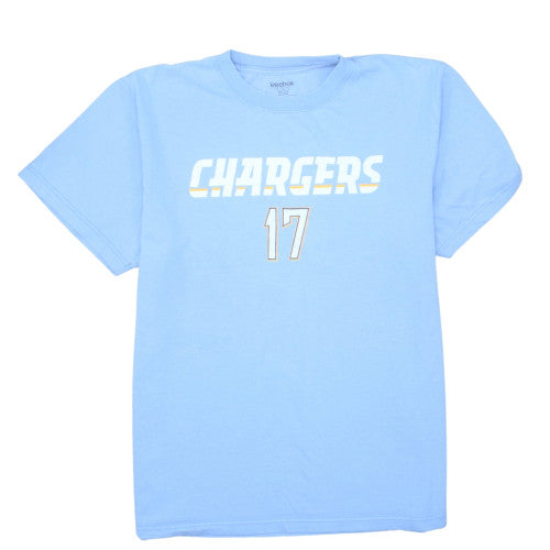 Reebok Men's Blue Chargers 17 Rivers Classic Cotton T-Shirt Size L