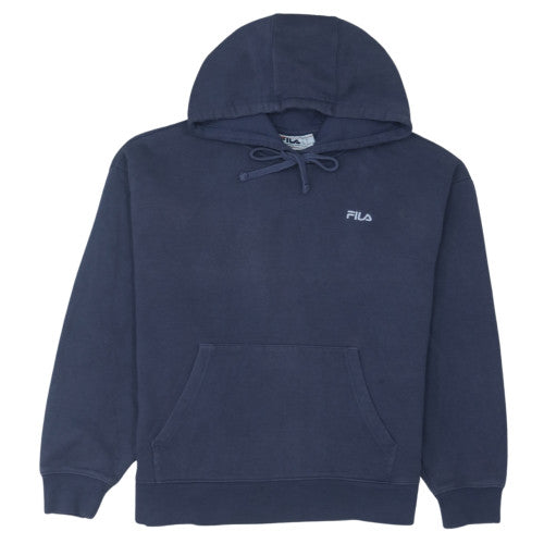FILA Men's Blue XL Pullover Hoodie Cotton Blend Fleece Sweatshirt