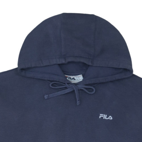 FILA Men's Blue XL Pullover Hoodie Cotton Blend Fleece Sweatshirt