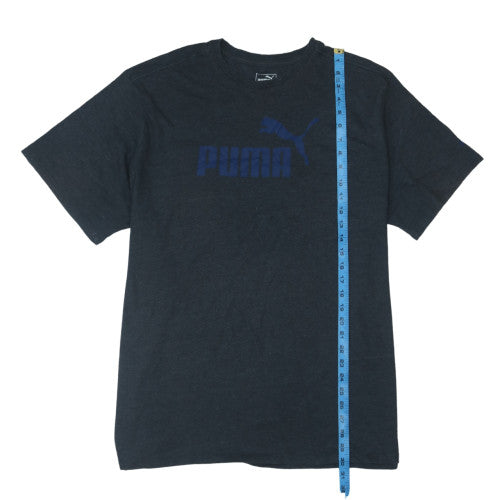 Puma Men's Black 2XL Logo Basic Short Sleeve T-Shirt