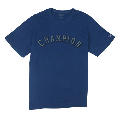 Champion Mens Blue XL Crew Neck Cotton T-Shirt