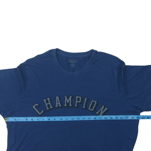 Champion Mens Blue XL Crew Neck Cotton T-Shirt