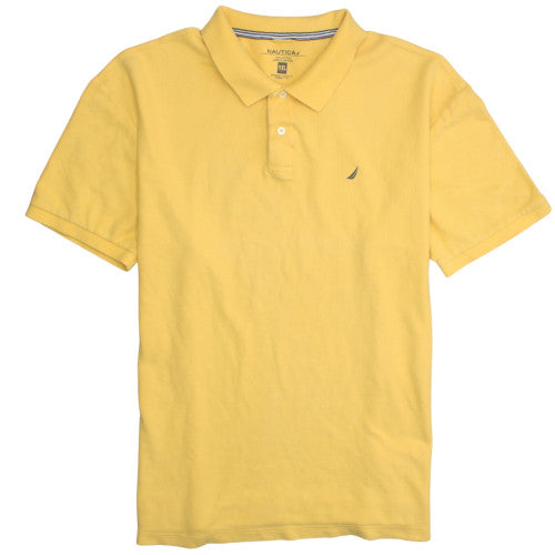 Nautica Men's Yellow Short Sleeve Polo Shirt XXL Classic Fit