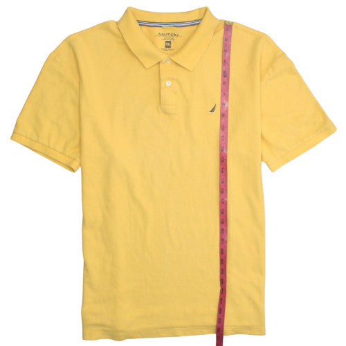 Nautica Men's Yellow Short Sleeve Polo Shirt XXL Classic Fit
