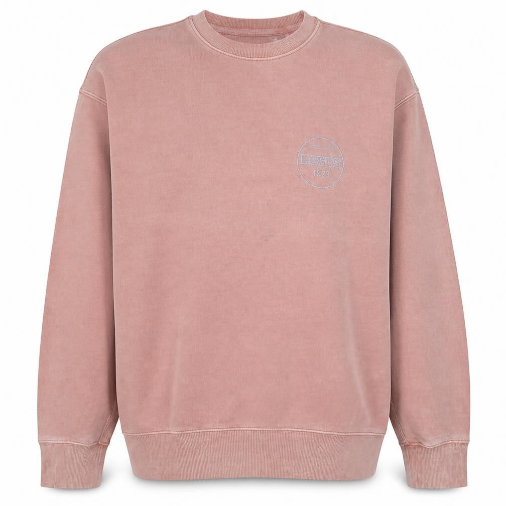 Levi's Mens Pink Relaxed Sweatshirt Crew Neck M Cotton Casual