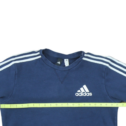 Adidas Men's Blue Classic Crew Neck Pullover Sweatshirt M