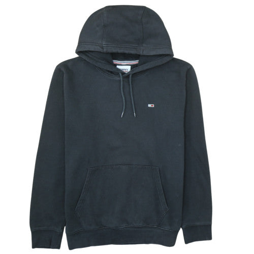 Tommy Jeans Men’s Black Pullover Hoodie L Regular Fleece Logo