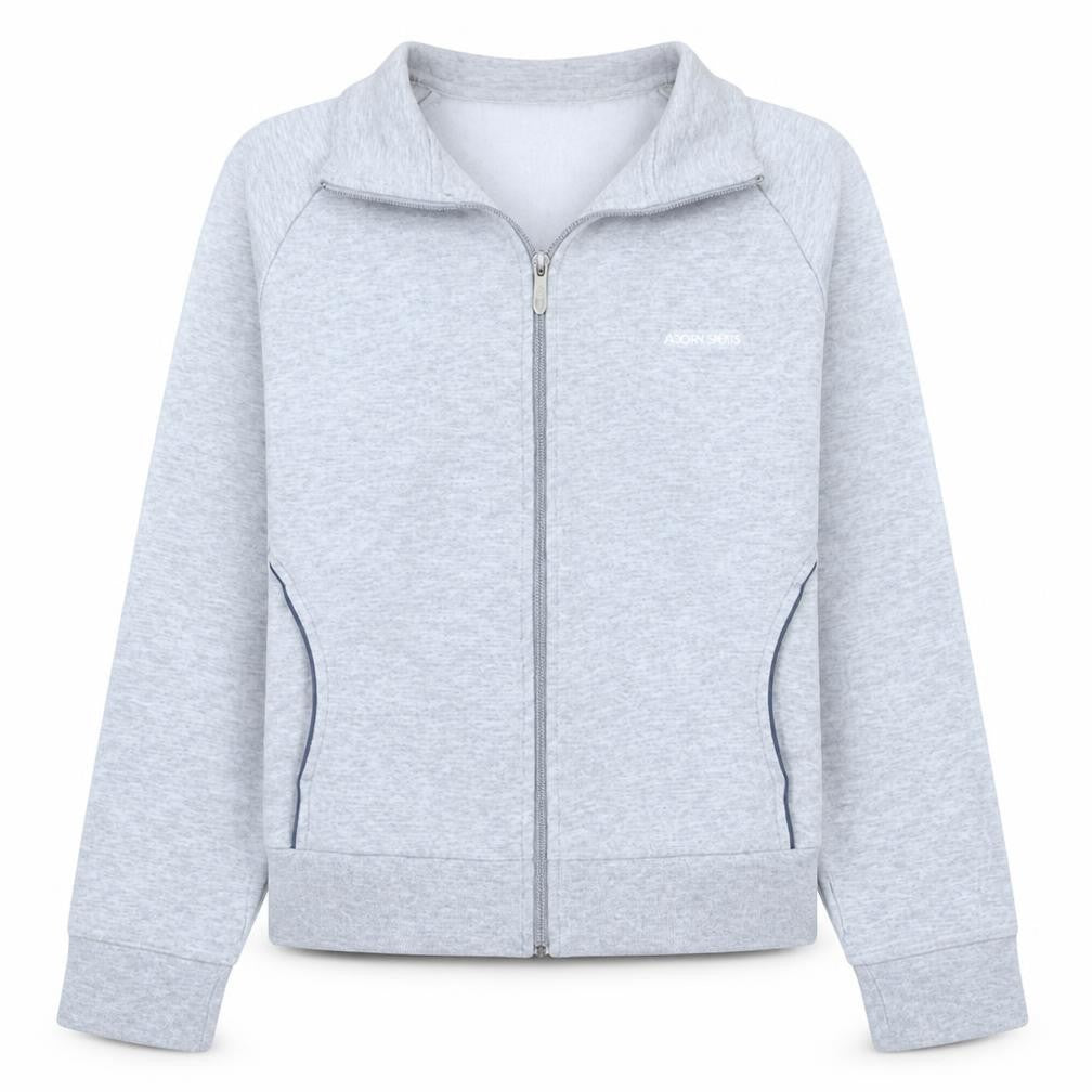 Reebok Girls Grey Track Jacket Size 10-11 Years Full Zip Activewear