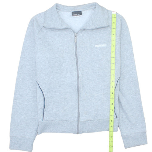 Reebok Girls Grey Track Jacket Size 10-11 Years Full Zip Activewear