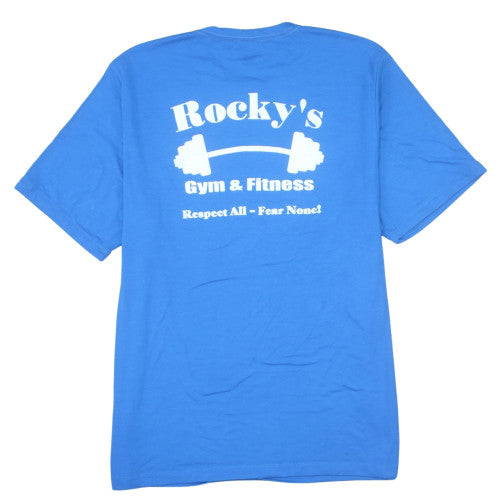 Reebok Men's Blue Rocky's Gym & Fitness Crew Neck Short Sleeve T-Shirt L