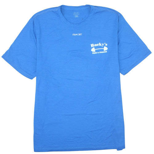 Reebok Men's Blue Rocky's Gym & Fitness Crew Neck Short Sleeve T-Shirt L
