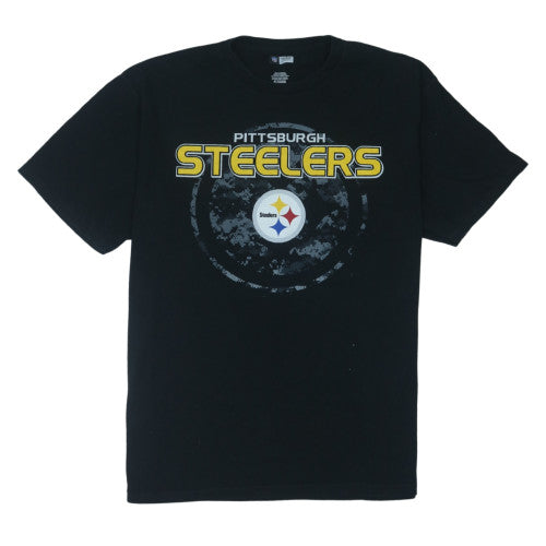 NFL Team Apparel Men's Black Pittsburgh Steelers XL T-Shirt