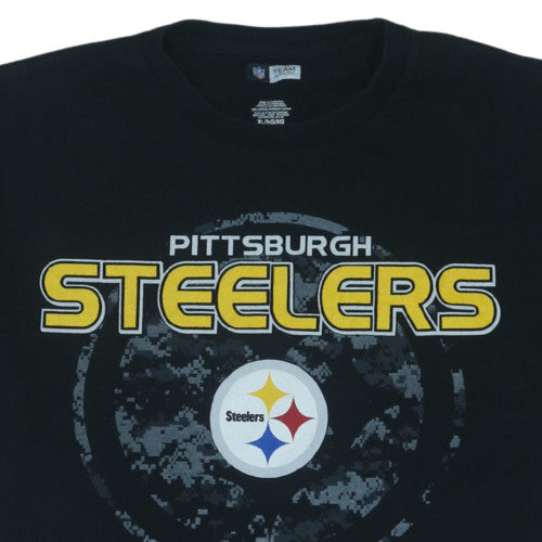NFL Team Apparel Men's Black Pittsburgh Steelers XL T-Shirt