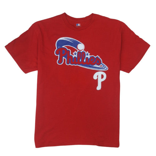 MLB Genuine Merchandise Men's Red Phillies Hamels 35 Cotton T-Shirt XL