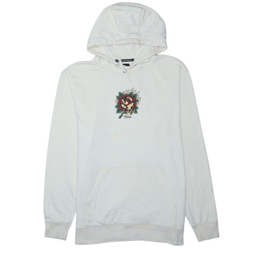 Vans Men's White Medium Pullover Hoodie Graphic Print Skate Style