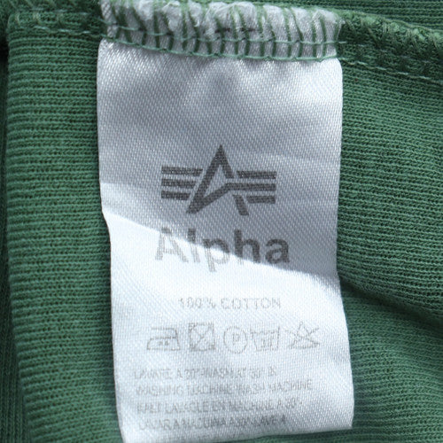 Alpha Industries Men Green XL Pullover Crew Neck Cotton Sweatshirt