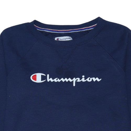 Champion Men's Blue Small Pullover Sweatshirt Crew Neck Fleece