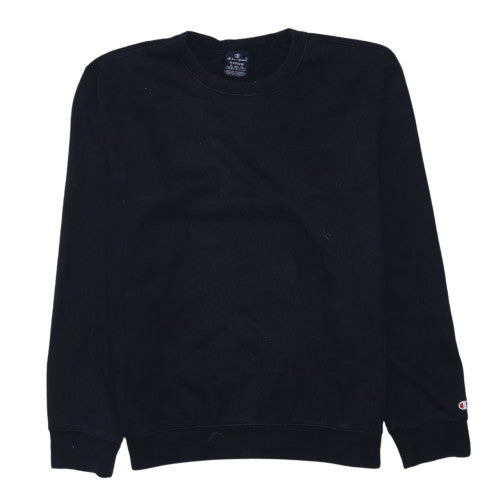 Champion Men’s Black Pullover Sweatshirt Medium Fleece Crew Neck