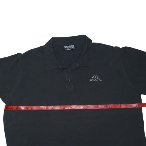 Kappa Mens Black 3XL Polo Shirt Cotton Short Sleeve Classic Fit