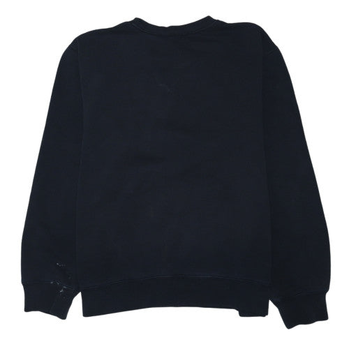 Adidas Men's Black Crew Neck Logo Pullover Sweatshirt M
