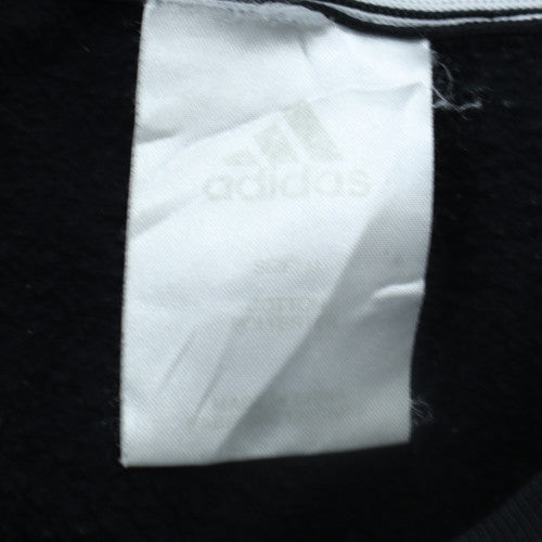 Adidas Men's Black Crew Neck Logo Pullover Sweatshirt M