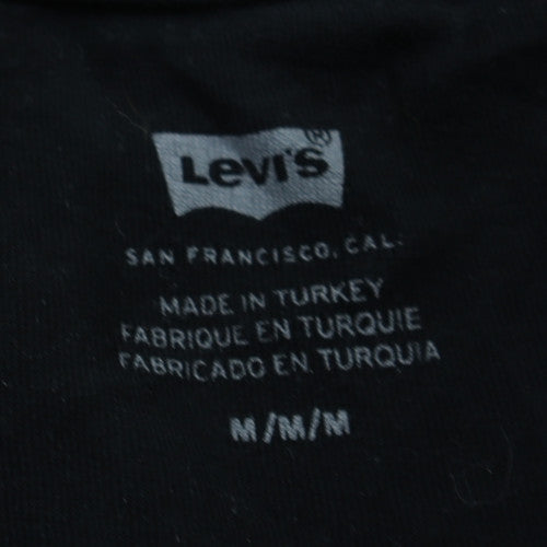 Levi's Men's Black Graphic Logo Crew Neck Cotton T-Shirt M