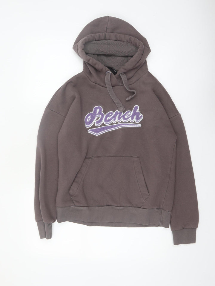 Bench Womens Brown L Hoodie Pullover 70% Cotton 30% Polyester