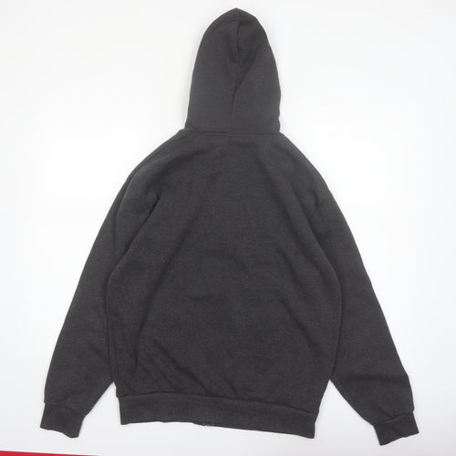 Lee Cooper Men's Grey Full Zip Hoodie Size L Polyester Fleece