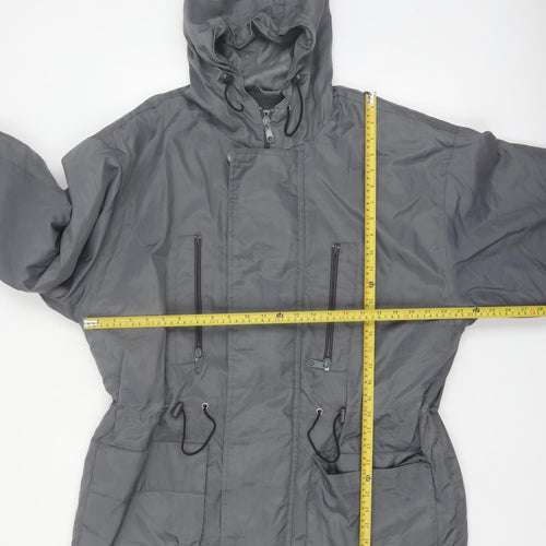 CINQCENTDIOZE Mens Grey Hooded Parka Jacket Size L 42in