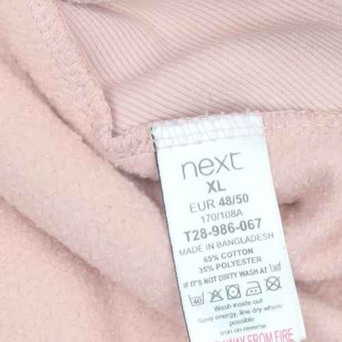 Next Women Pink Pullover Hoodie XL Cotton Blend Casual