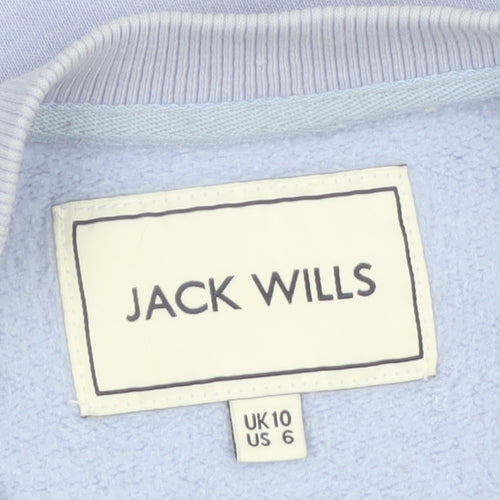 Jack Wills Women Blue Crew Neck Cotton Blend Sweatshirt UK 10