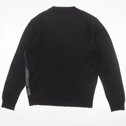 Northpole Men’s Black Argyle Knit Pullover Jumper Size M
