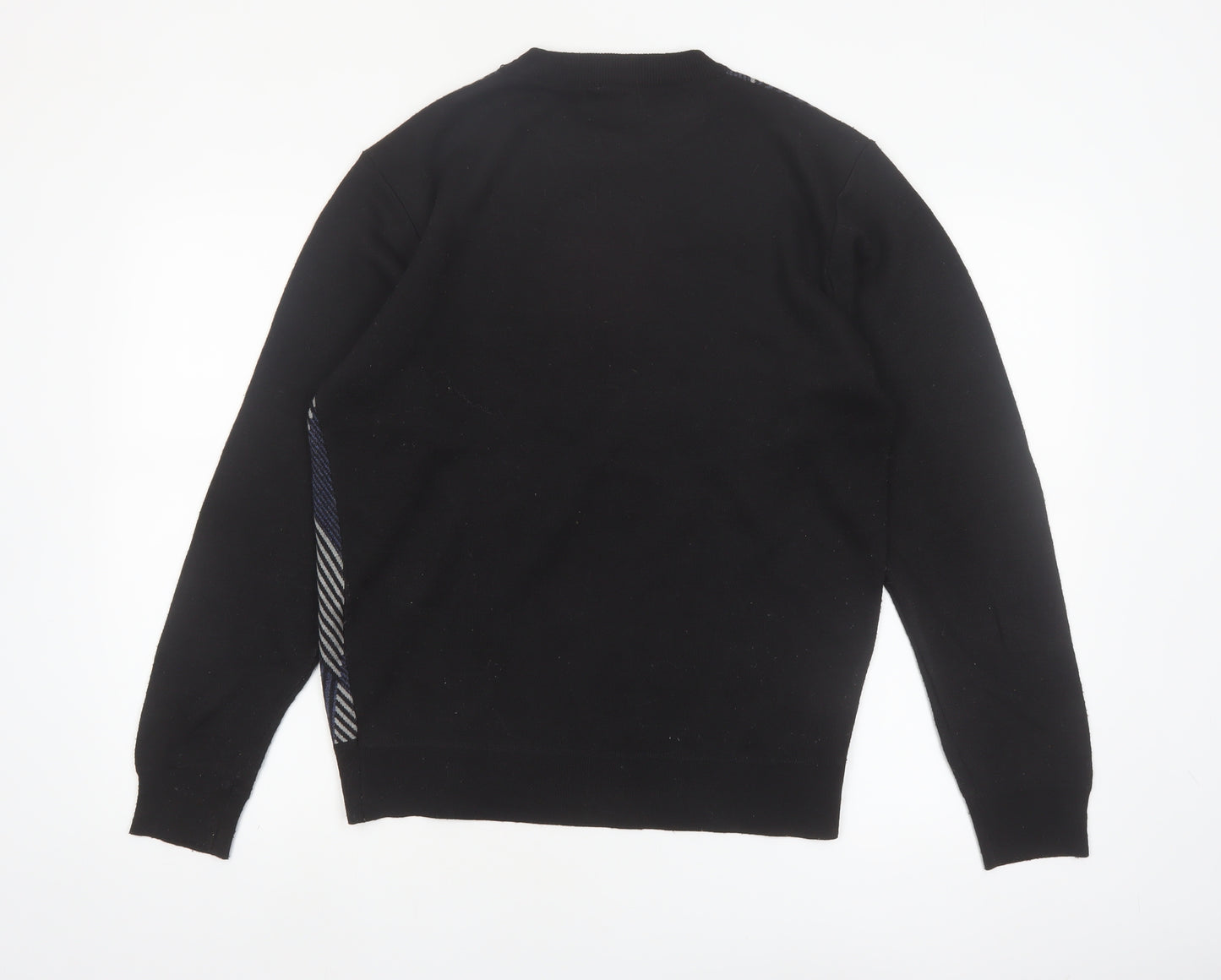 Northpole Men’s Black Argyle Knit Pullover Jumper Size M