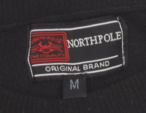 Northpole Men’s Black Argyle Knit Pullover Jumper Size M