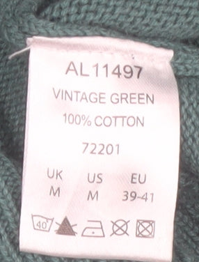 Cotton Traders Men’s Green Cotton Crew Neck Pullover Jumper M